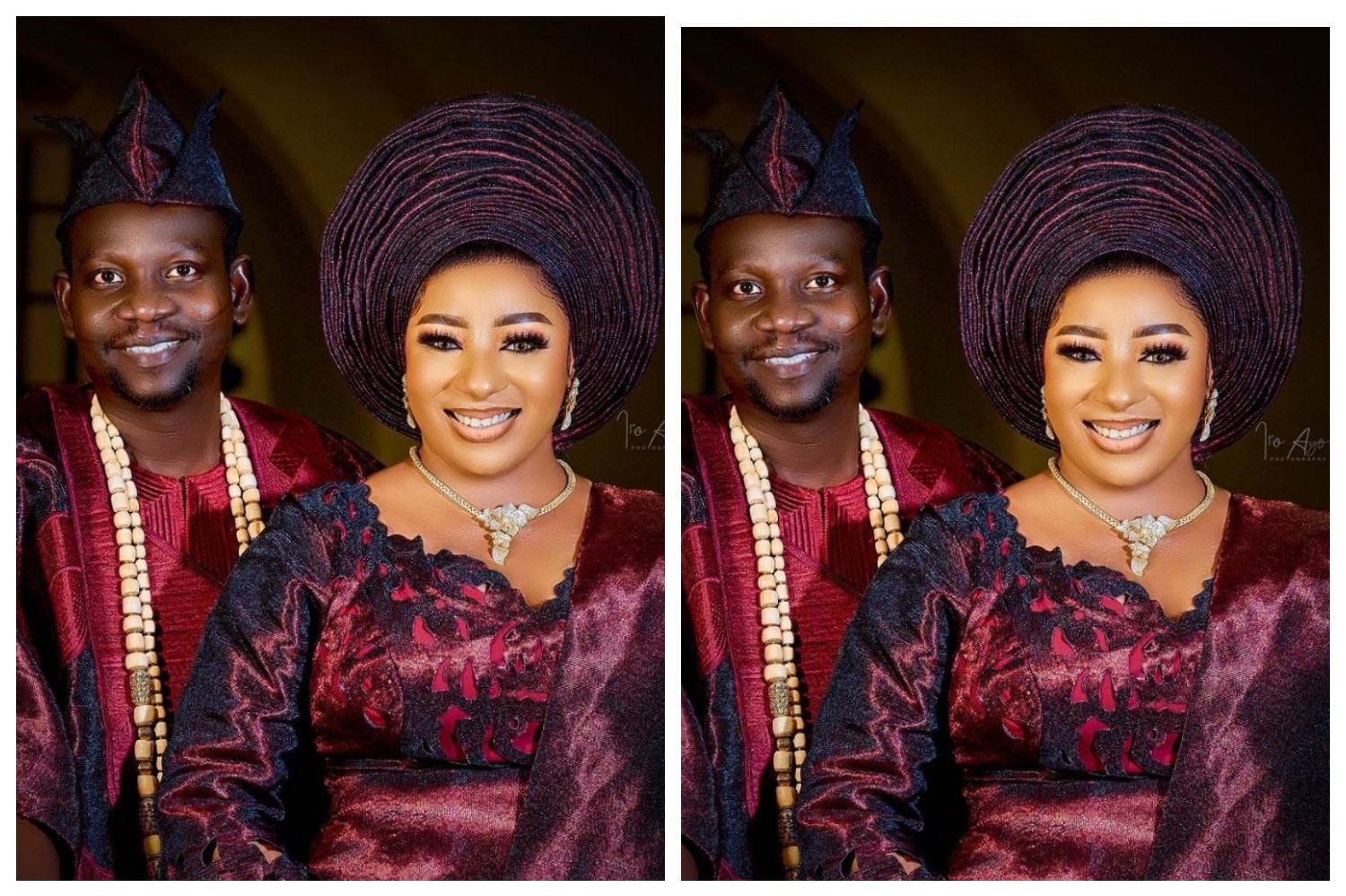Actress Mide Martins and husband, Afeez Owo, start the new month on a love note