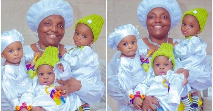 Joy as Lady welcomes triplets after 17 years of waiting (Photos)