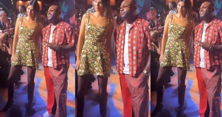 Davido all smiles as he links up with American model, Kendall Jenner (Photos and Video)