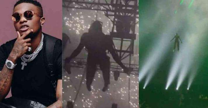 Nigerian Singer Wizkid turns Spiderman as he makes grand entrance at his show in Paris (Video) 2 Wizkid
