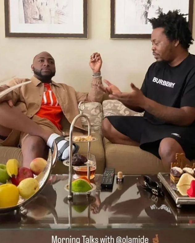 Reactions as Davido and Olamide holds closed-door meeting in Morocco 2 Davido