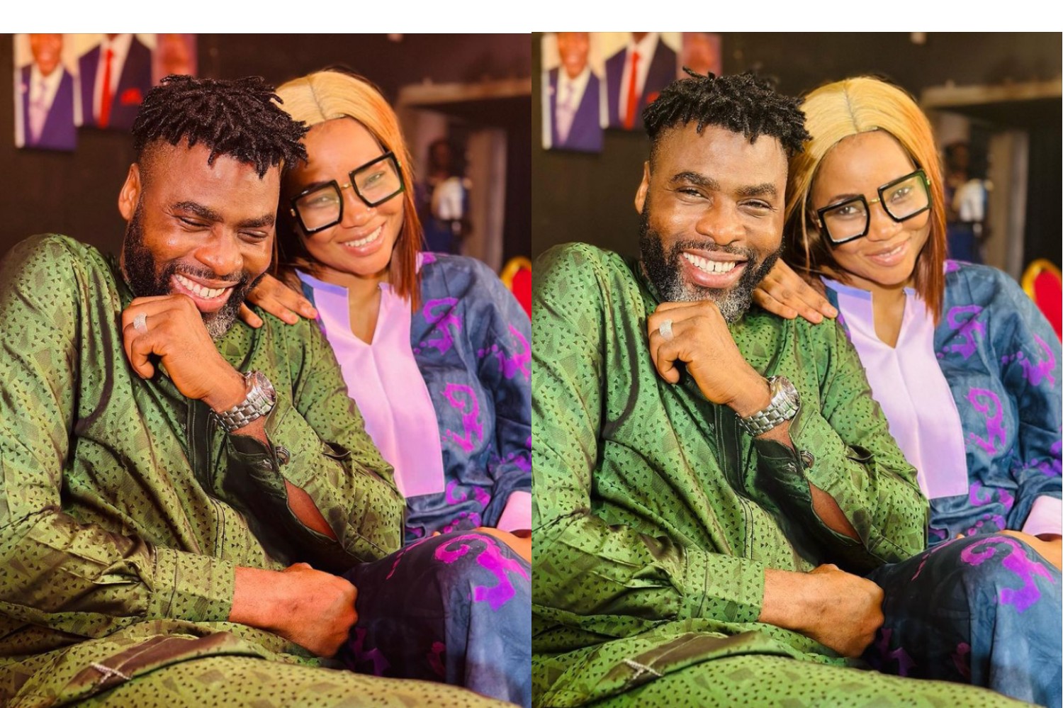 Ibrahim Chatta Sparked Reactions Online After Sharing Loved Up Photos With Popular Nollywood Actress