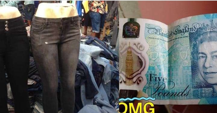 Nigerian lady elated after finding £5 in jeans outfit she bought 2 Nigerian