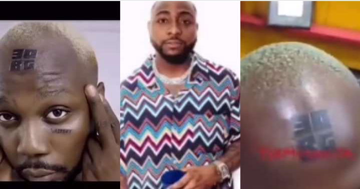 “Poverty” Netizens berate man for tattooing Davido’s 30G on his forehead 2 Screenshot 20221008 200001