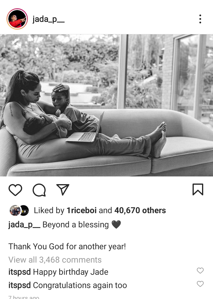 Congratulations pour in as Wizkid’s babymama, Jada Pollock shares first glimpse of their second child 3 Screenshot 20221020 075100