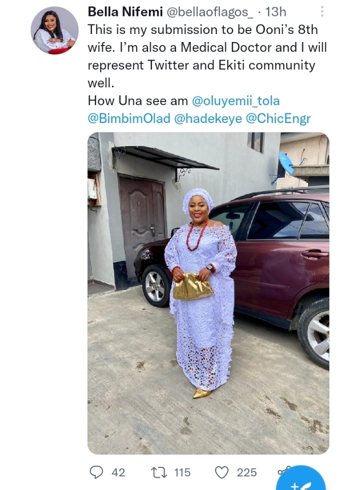 Medical doctor applies to be Ooni of Ife’s eighth wife 3 Screenshot 20221024 090645