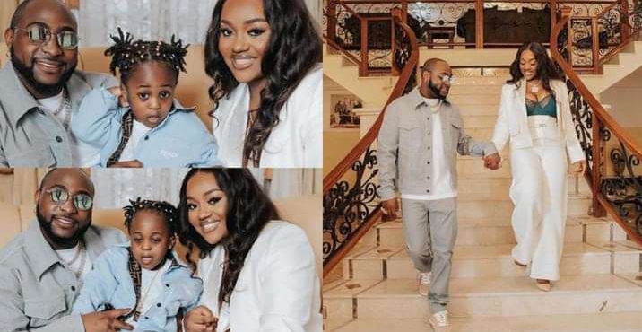 Davido shares rare family photo with Chioma and son, Ifeanyi 2 Davido