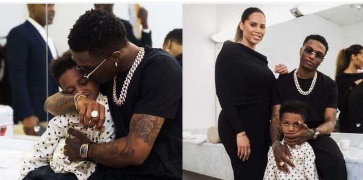 Wizkid shares rare family photo with Jada Pollock and son, Zion 2 Wizkid