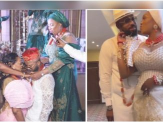 Peggy Ovire’s older sisters who have stayed married for over 30 years, seal her marriage to Fredrick Leonard 1 1669294790167