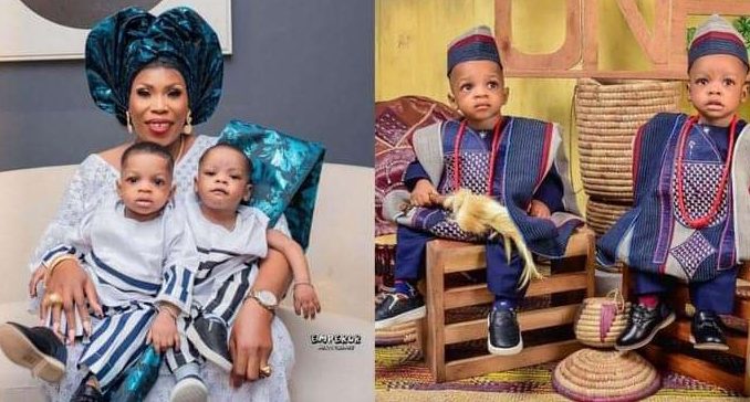 Actress Bimbo Success says powerful prayers for her twins as they clock one Actress Bimbo Success says powerful prayers for her twins as they clock one