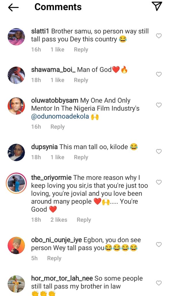 "As Tall As You Are, You Look Short Beside That Very Tall Man" Hilarious Reactions As Odunlade Adekola Shares Video Of Himself With A Very Tall Man (Watch Video) 4 Screenshot 20221217 112600