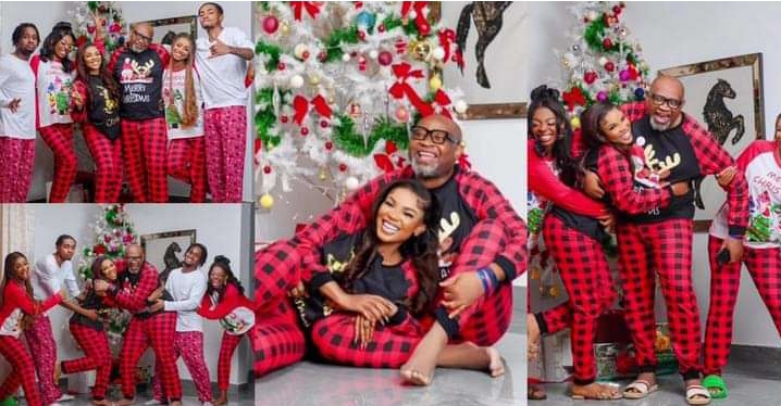 Actress Iyabo Ojo shares beautiful Christmas themed photos with her blended family (Video)