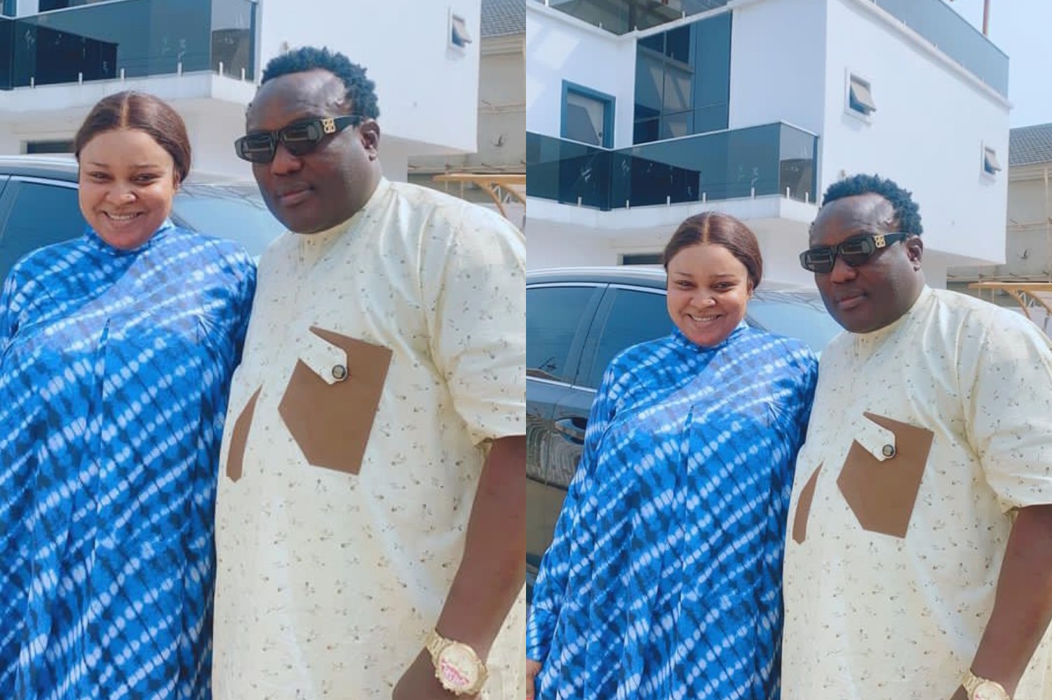 Popular Actress, Bimbo Afolayan Shares Cute Photo With Fuji Singer, Saheed Osupa As He Pays A Visit