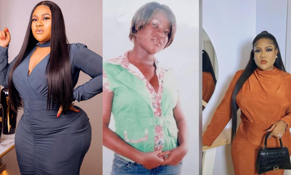 Fans in disbelief as Nkechi Blessing shares unrecognizable throwback photos