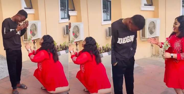 Veteran Actress, Toyin Tomato Causes A Stir As She Proposes To Her Child In Pretty Moments Online 2 Toyin Tomato