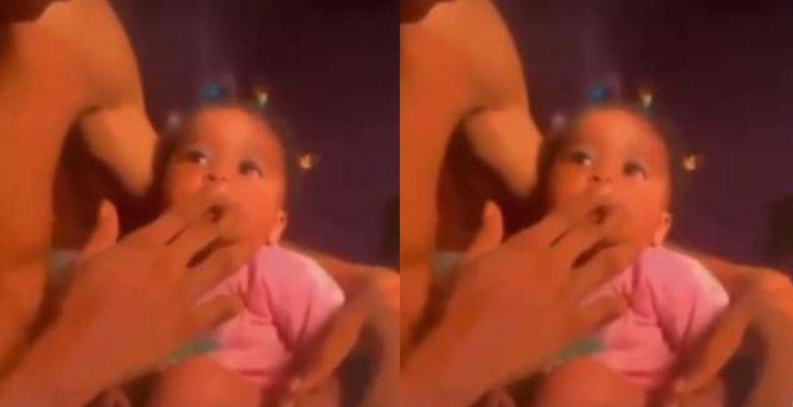 Video of a Young Man Giving His Little Daughter Marijuana to Smoke Goes Viral Online 2 Young Man